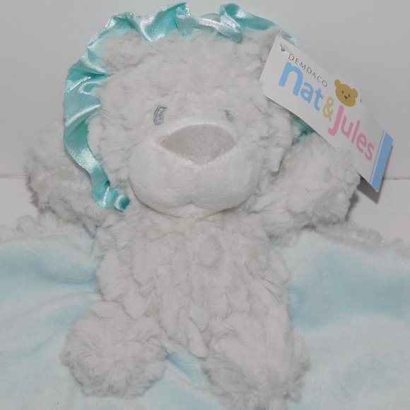 Nat & Jules Sweet Sophistication Lucas Gray Lion Security Blanket NEW w Tag - Picture 6 of 10